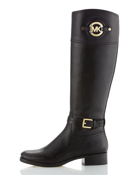 black leather riding boots michael kors|Michael Kors boots high heel.